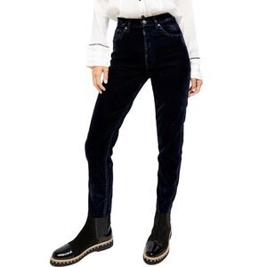 FREE PEOPLE • Velveteen High Waist Skinny Pants